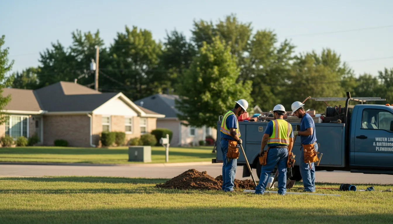 Residential water line and bathroom plumbing service in Oilmont, MT